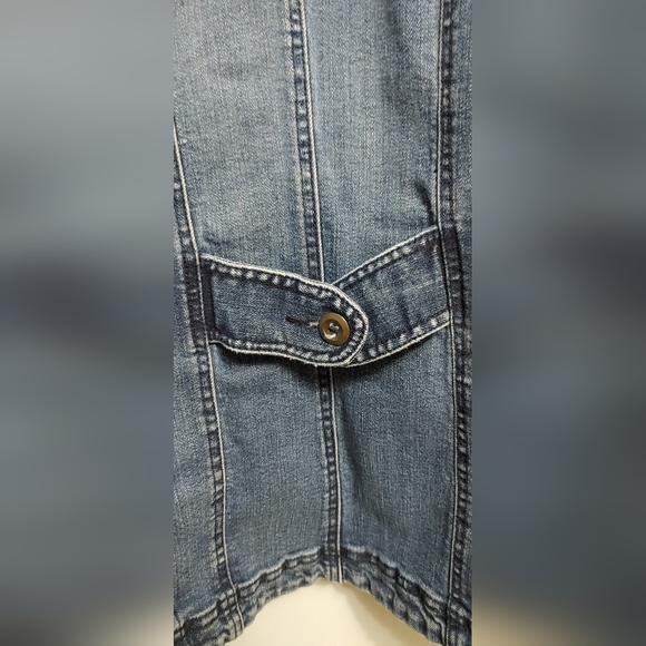 Vintage Contrast Denim Jacket.  Size 14P - Picture 7 of 9
